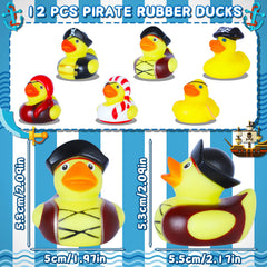 BOZILY mini pirate ducks in six styles for imaginative play.