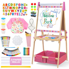 BPMFKID 3-in-1 adjustable easel front view for versatile kid art