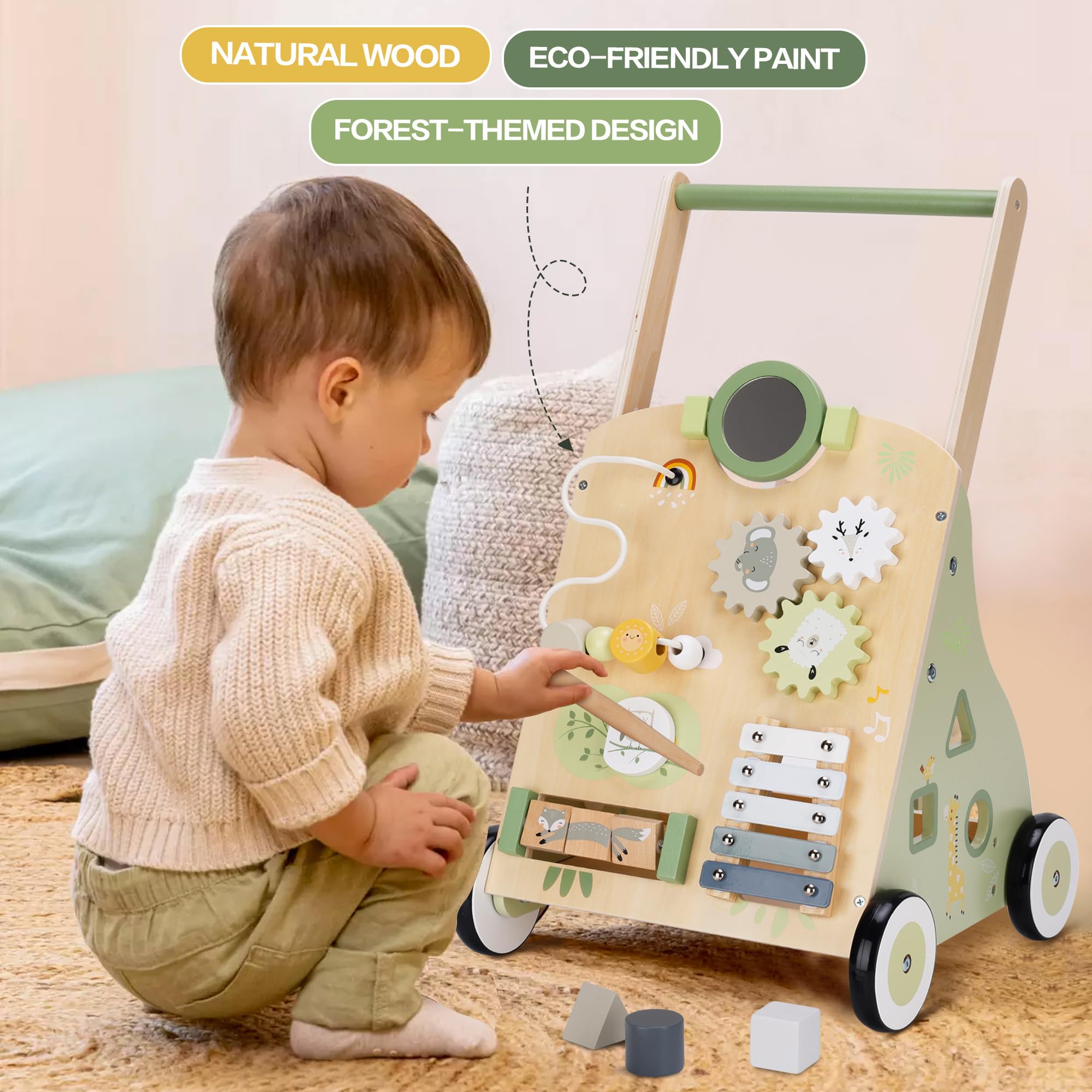 bpmfkid colorful walker design engages toddlers for imaginative exploration.