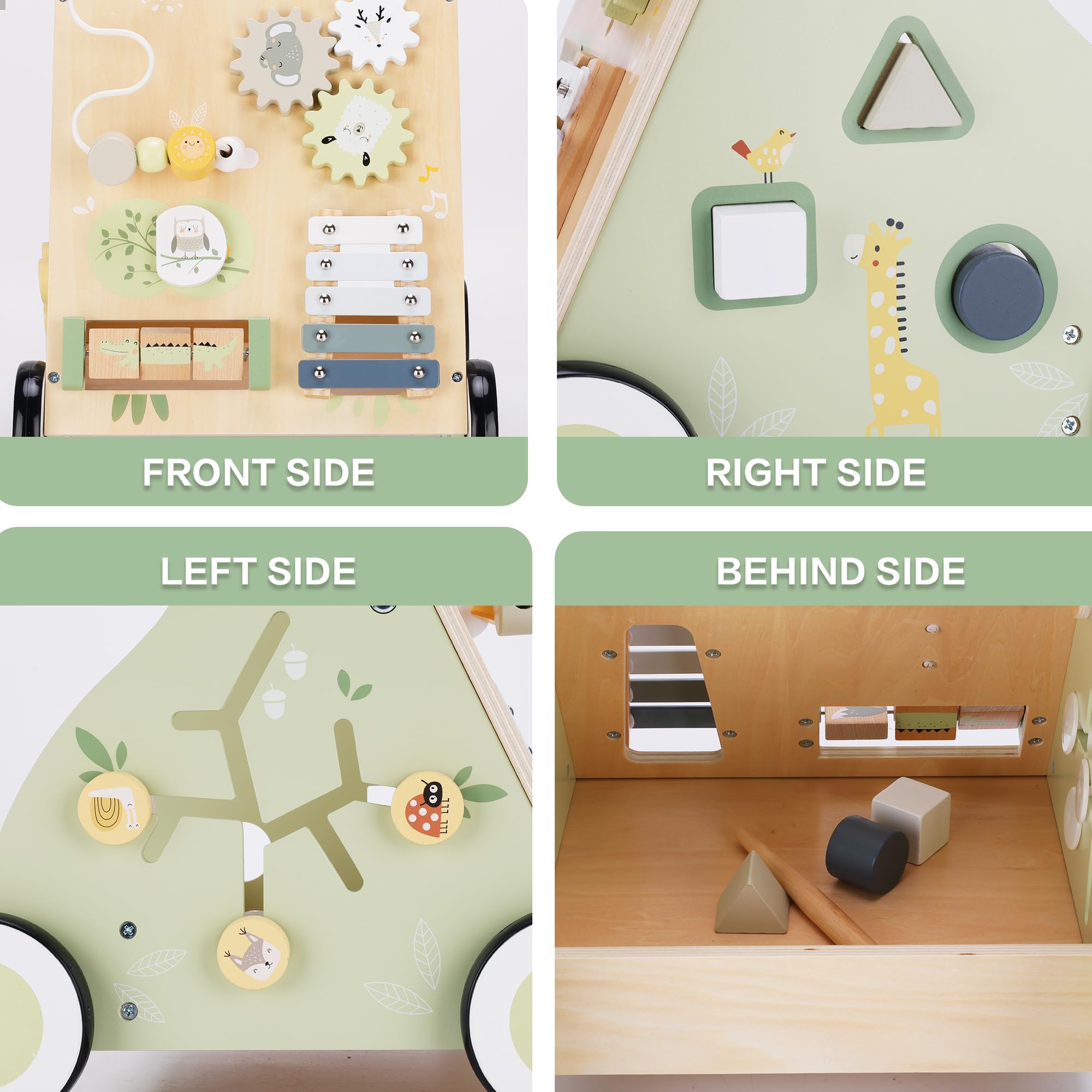 bpmfkid mute rubber wheels reduce noise and protect floors during use.