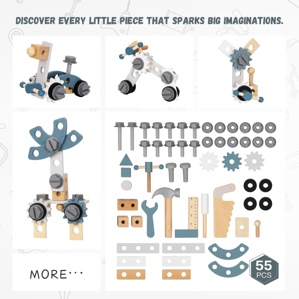 Bpmfkid wooden walker gears feature, encourages hands-on problem-solving.