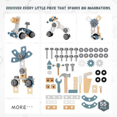 Bpmfkid wooden walker gears feature, encourages hands-on problem-solving.
