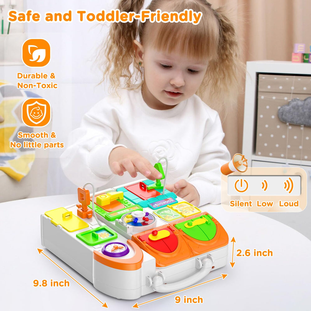 BQU Montessori Busy Board makes an ideal gift for 1-3 year olds.