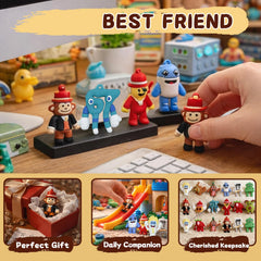 Brainrot meme-inspired characters add quirky charm to any room or office setup.