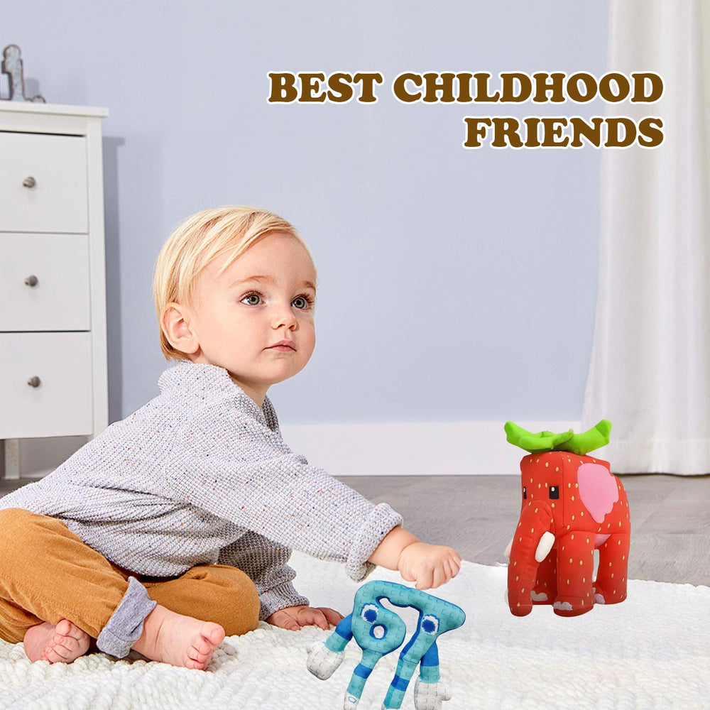Brainrot Plush on shelf, blue 67, a perfect conversation starter for fans.