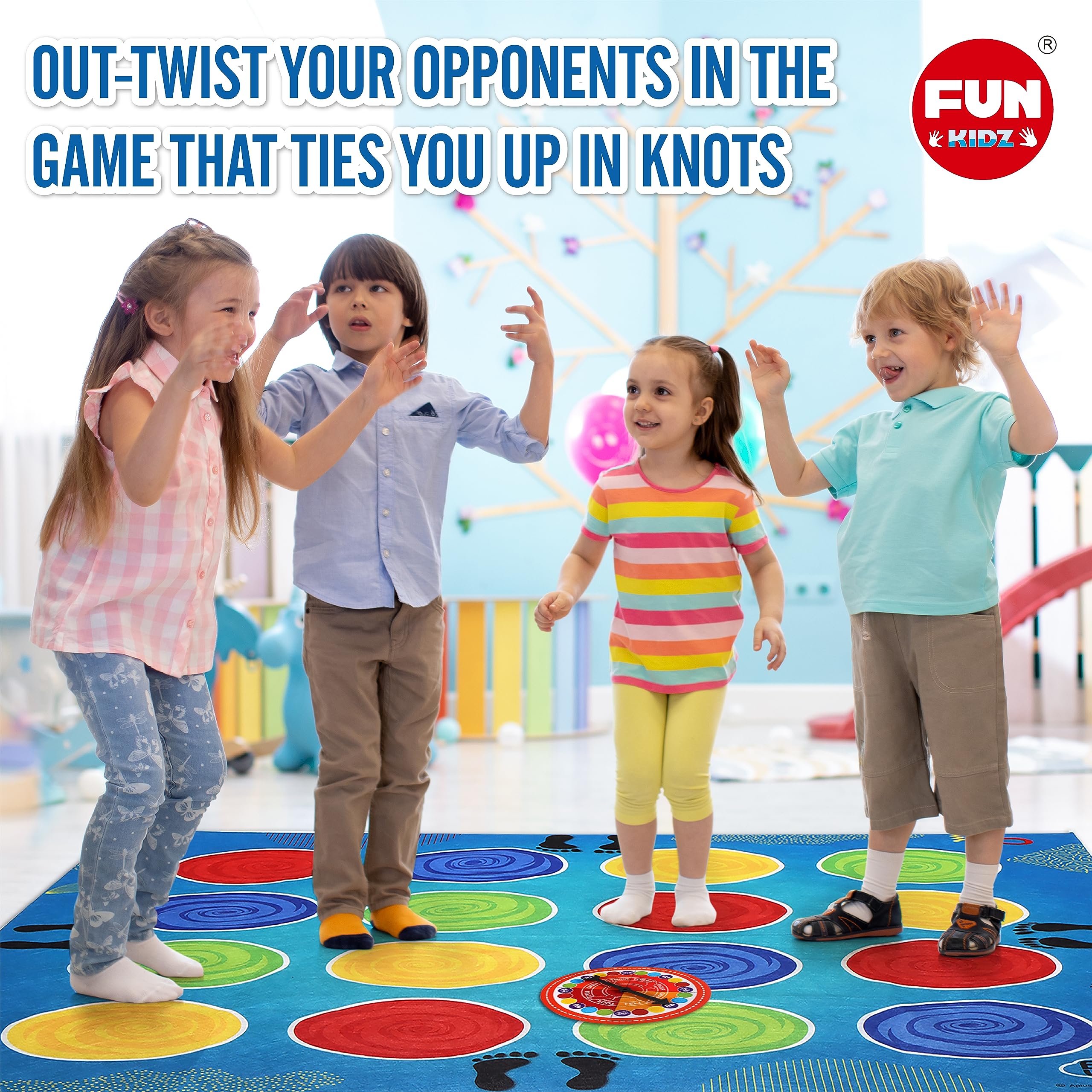 BRAINS UP Easy-clean surface resists spills during play.