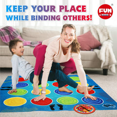 BRAINS UP Giant mat party game laid out for large group fun.
