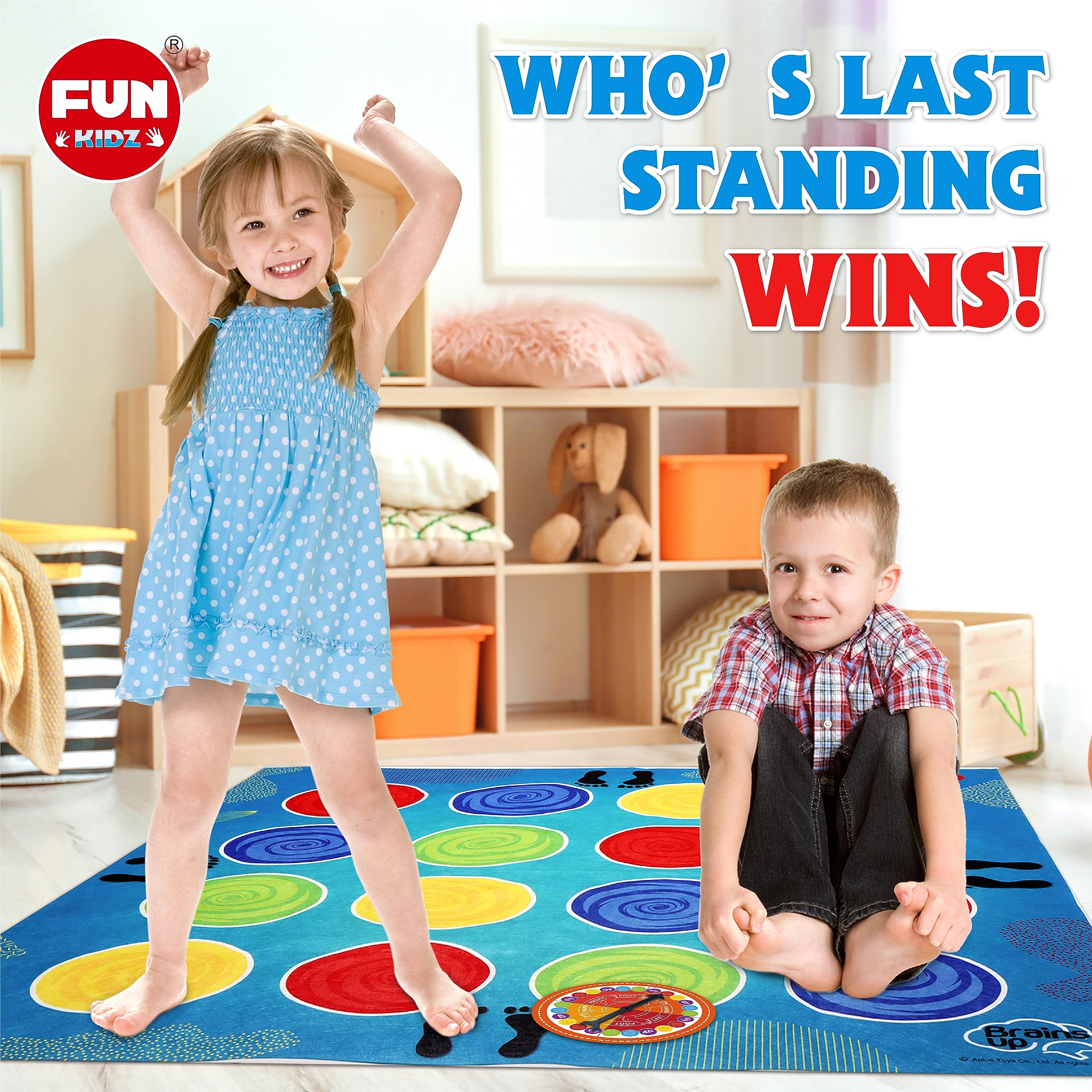 BRAINS UP Multiplayer setup supports family fun with kids and parents.