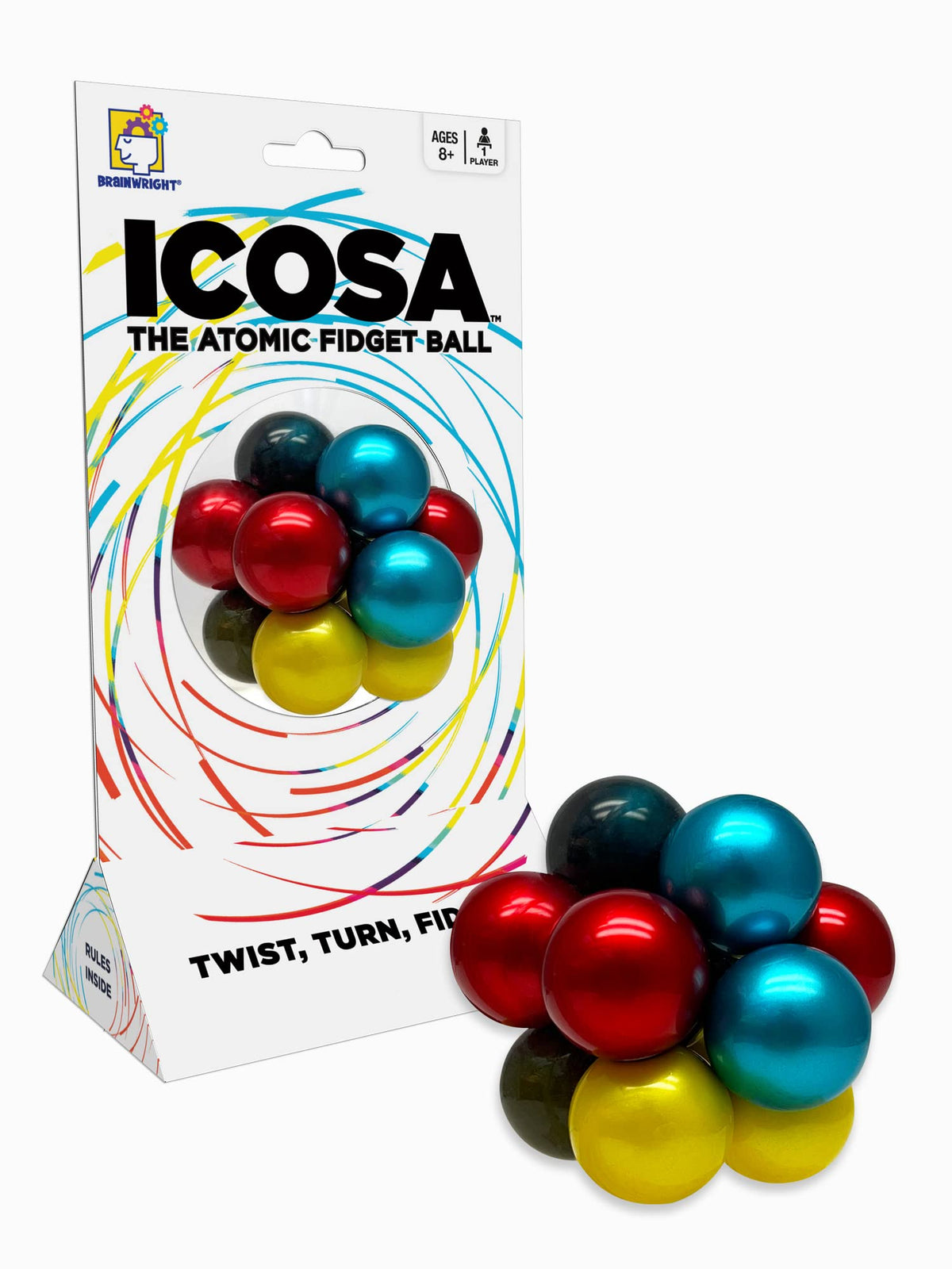Brainwright ICOSA fidget ball twist patterns for focused, calm play