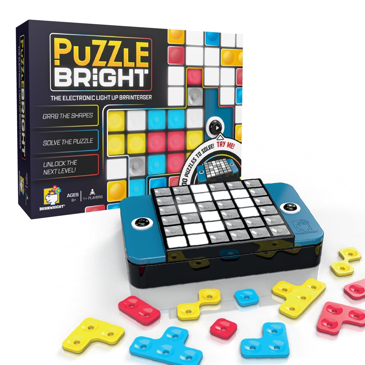Brainwright Puzzle Bright device-lit display promotes immersive light-up puzzle play.