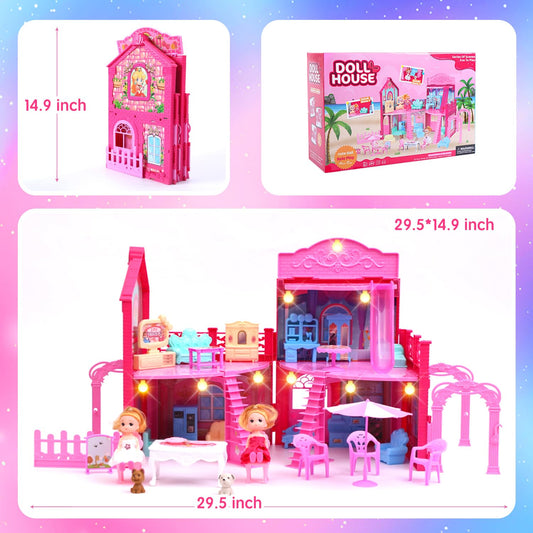 BRAITEN doll house includes two dolls for ready-to-play storytelling