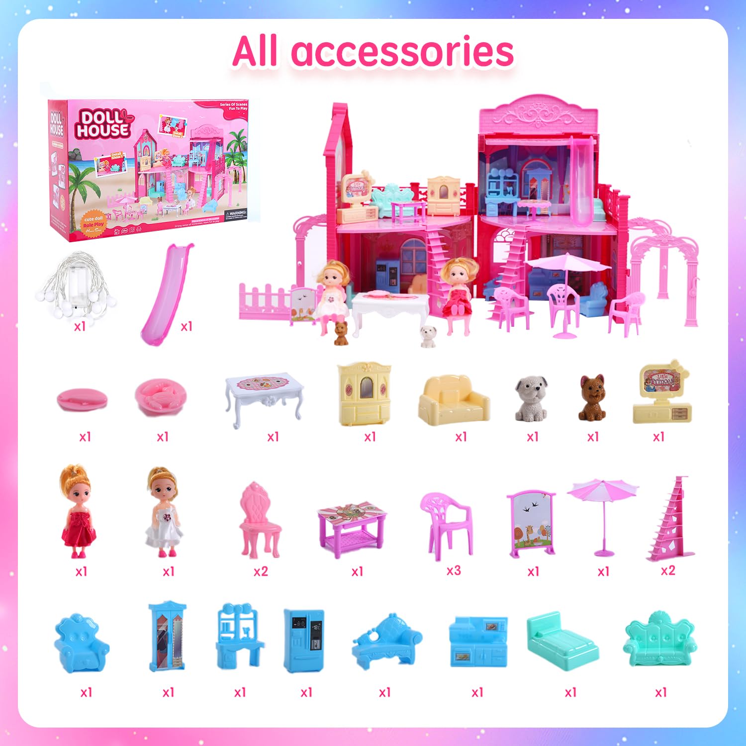 BRAITEN doll house furniture set with realistic miniatures