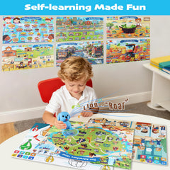 Brakverla interactive poster reveals quizzes and spelling activities for early literacy.