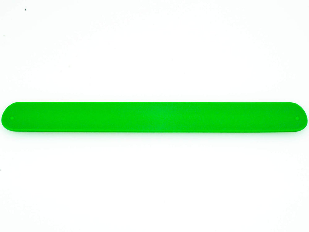 Brandwinlite green slap bracelet used as gift wrap accent.