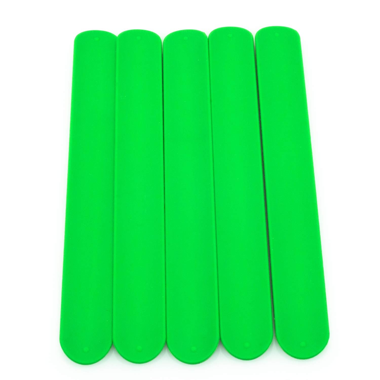 Brandwinlite green silicone slap bracelet with coil, durable for kids.