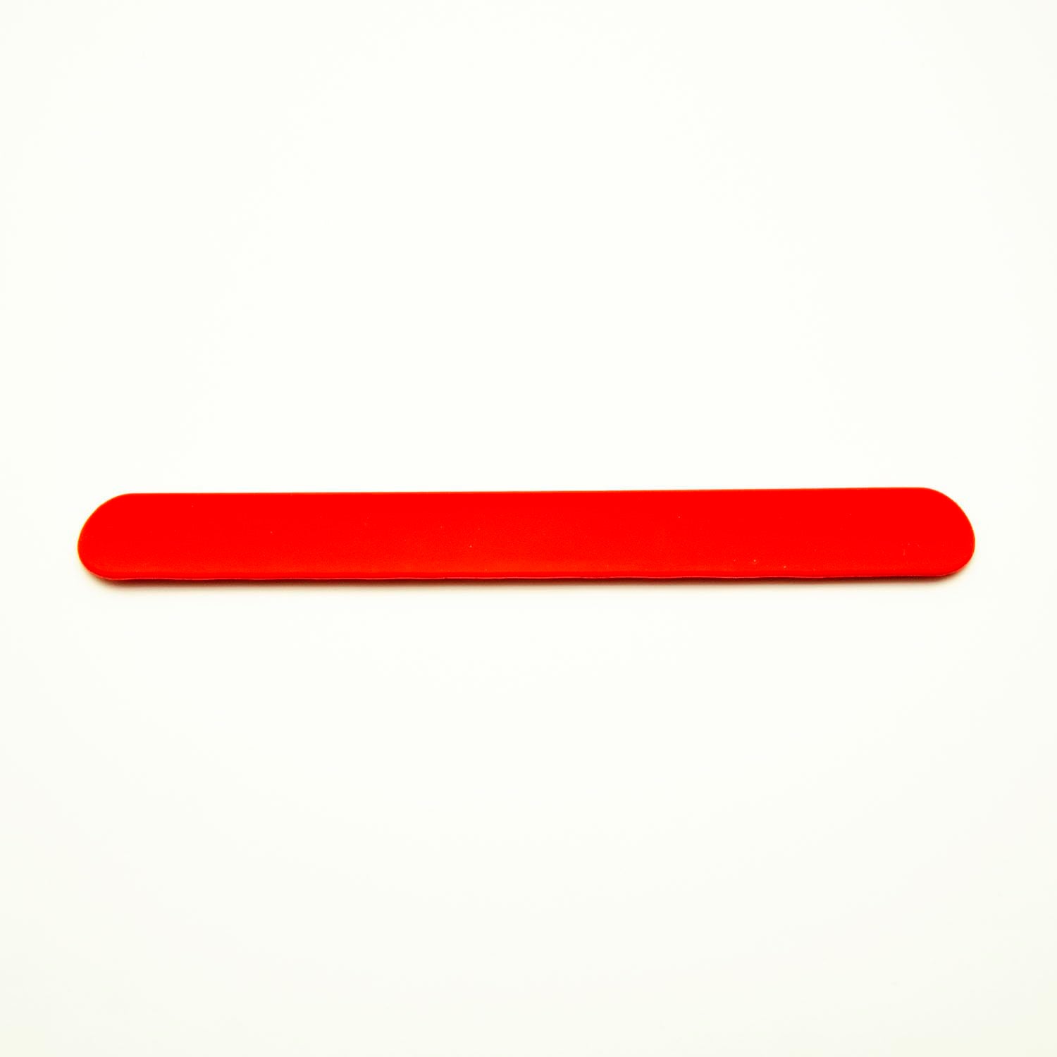 Brandwinlite red slap bracelets as carnival rewards and incentives.