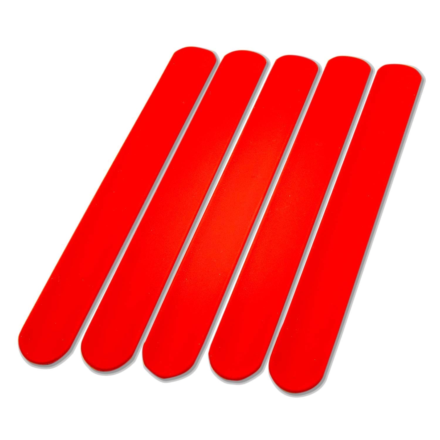 Brandwinlite silicone slap bracelets in red—durable kid-friendly wristbands for playtime.