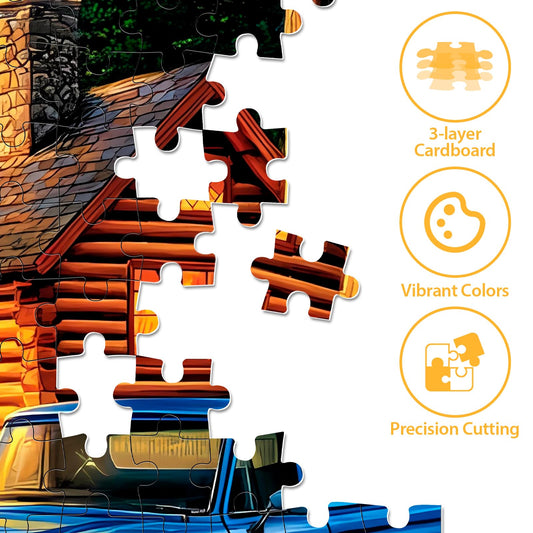 BraniacBits forest stream puzzle pieces visible for immersive solving