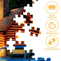 BraniacBits forest stream puzzle pieces visible for immersive solving
