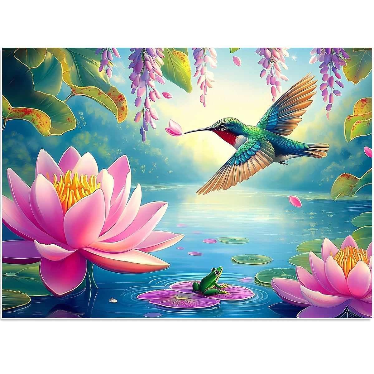 BraniacBits Humbird Flower Lake puzzle box with vibrant nature scene for adults