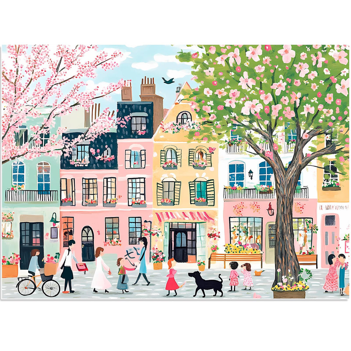BraniacBits Pink Garden puzzle box front showing vibrant, eco-friendly packaging.