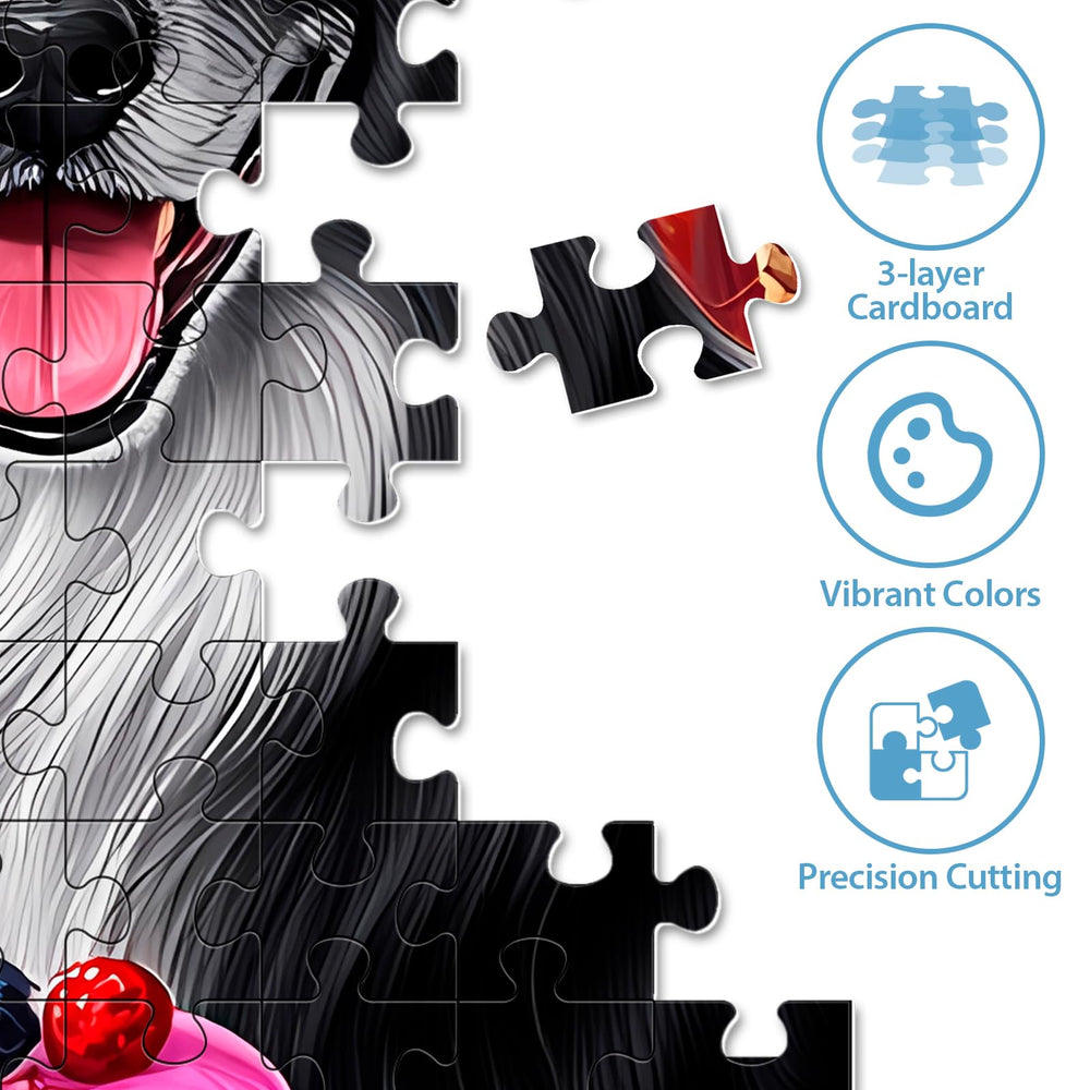 BraniacBits recycled cardboard puzzle material highlighting sustainability and durability.