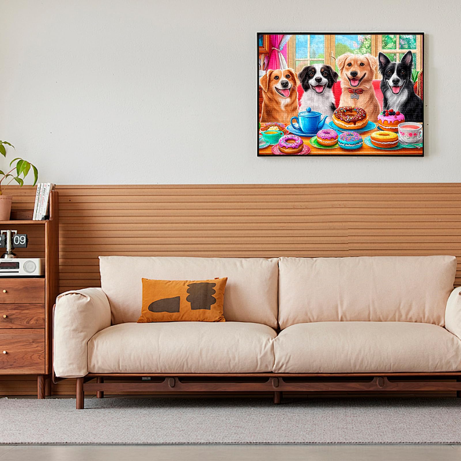 BraniacBits wall-art-ready finished puzzle transforms into vibrant decor.