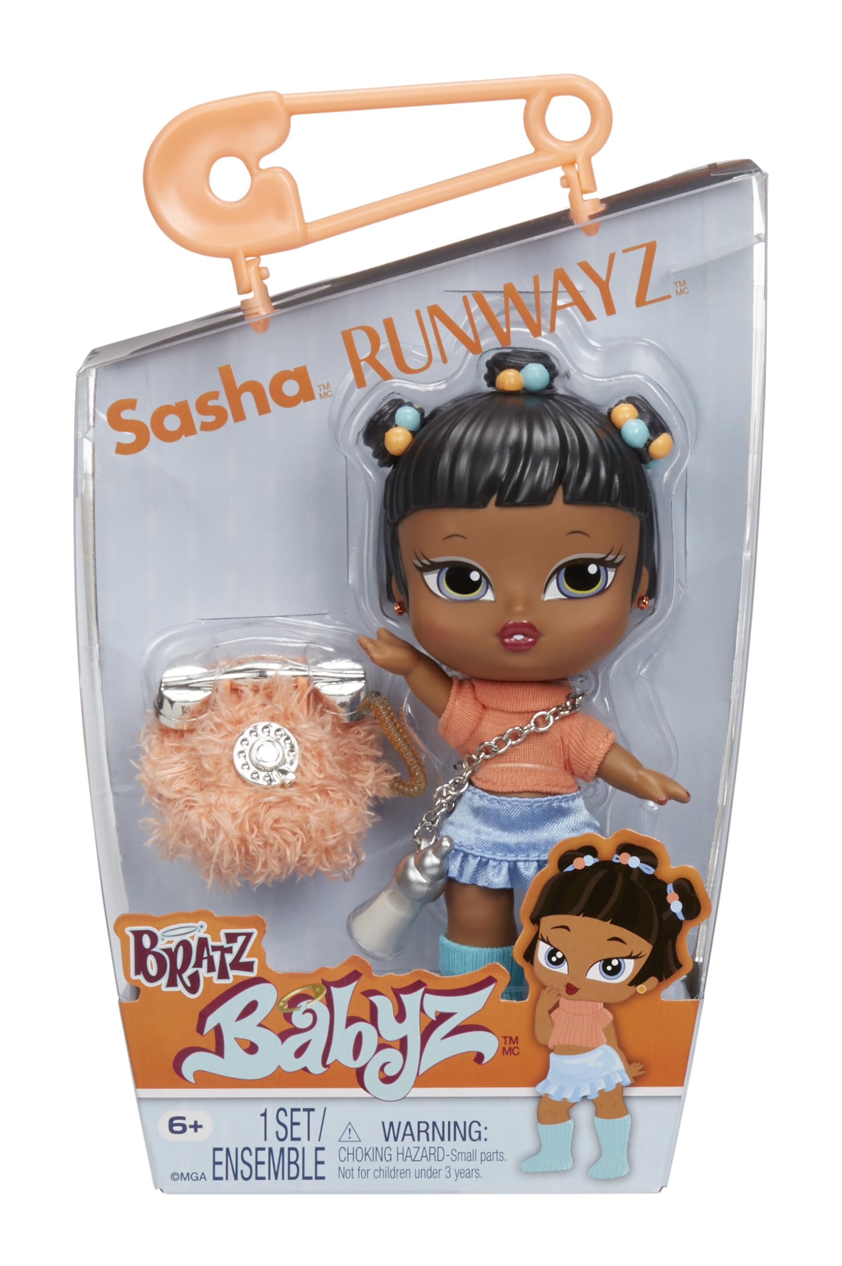 Bratz Babyz Runwayz Sasha pose with confident stance for imaginative play.