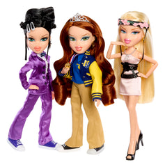 Bratz Janis doll stand keeps the display ready.