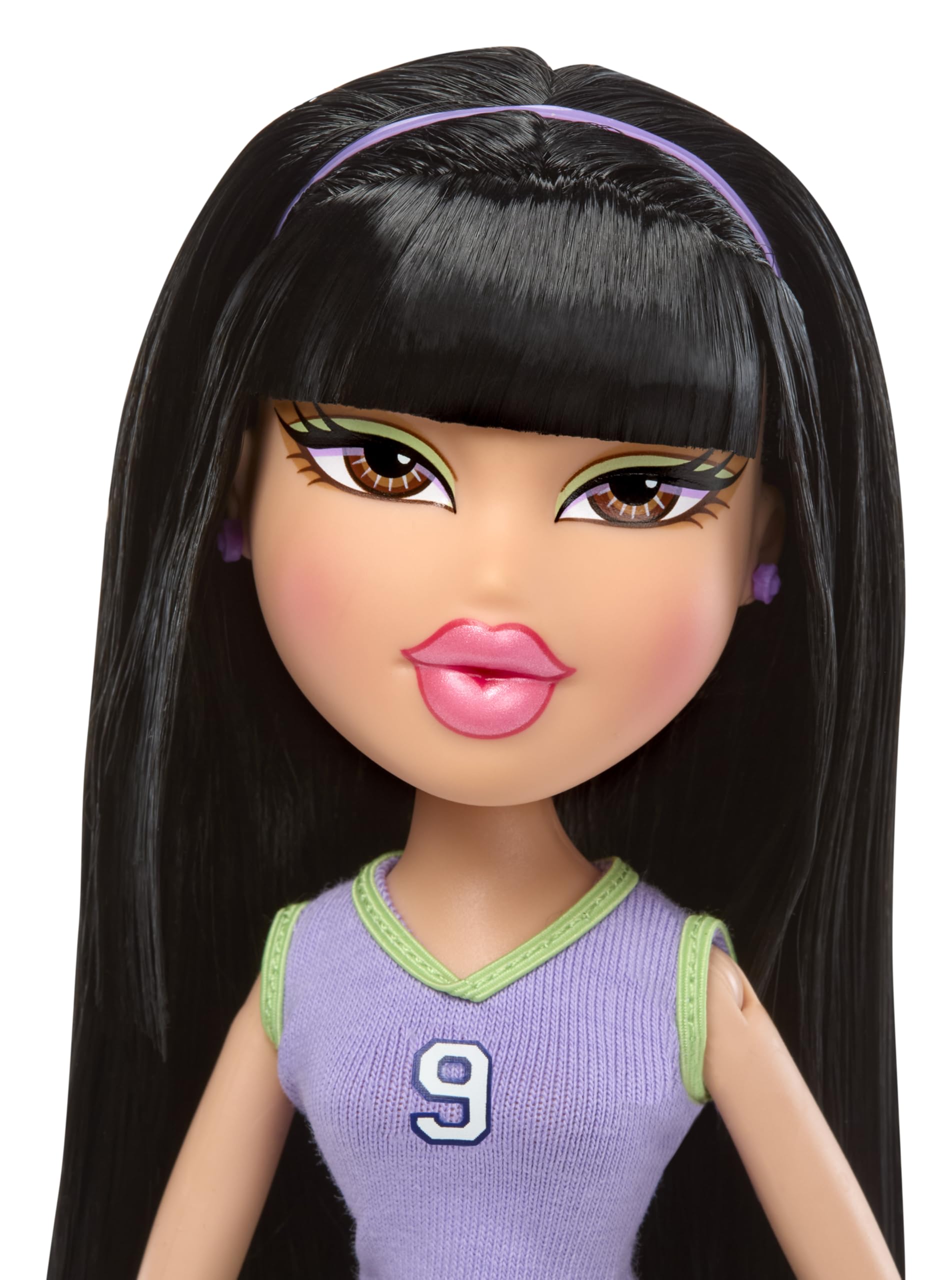 Bratz Play Sportz Jade comes with a doll stand and brush for display.