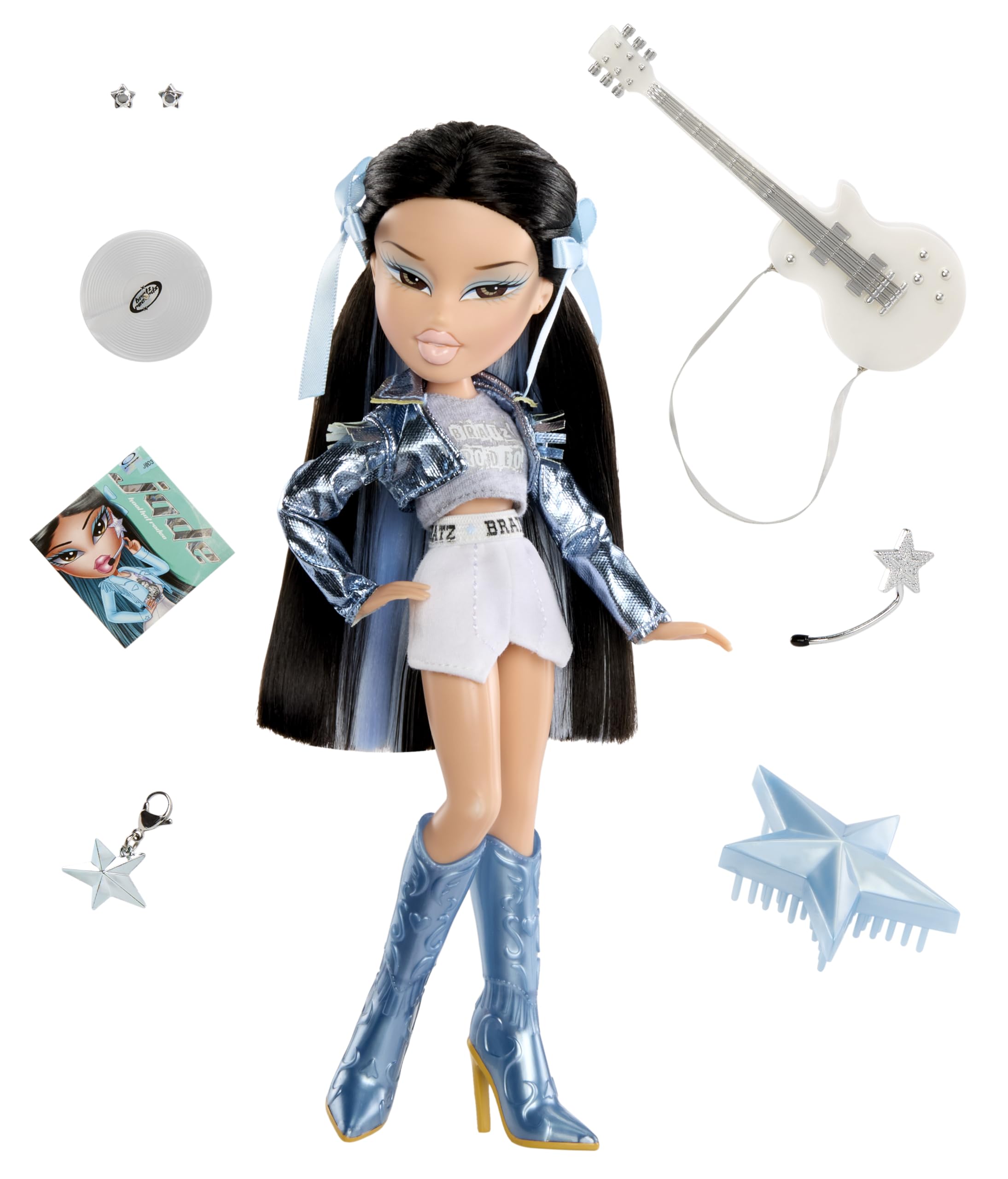 Bratz Pop Starz Jade graphic crop top showcases stage-ready style