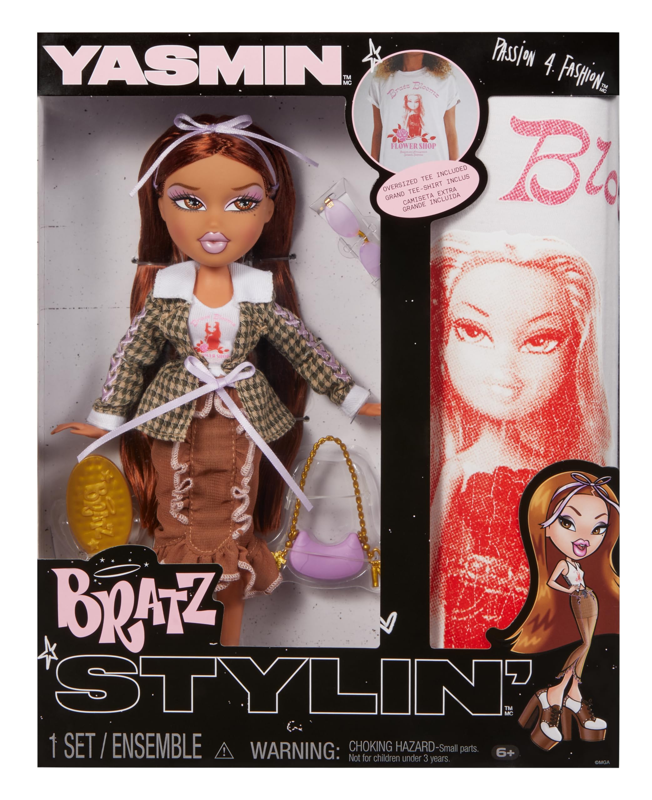 Bratz Stylin' Yasmin doll with adjustable styling options for imaginative play