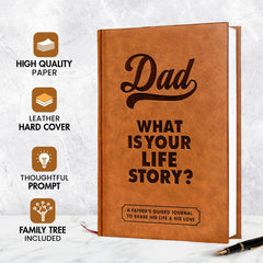 BRAVEBUG Dad Story Book hardcover, durable design made to last for generations.