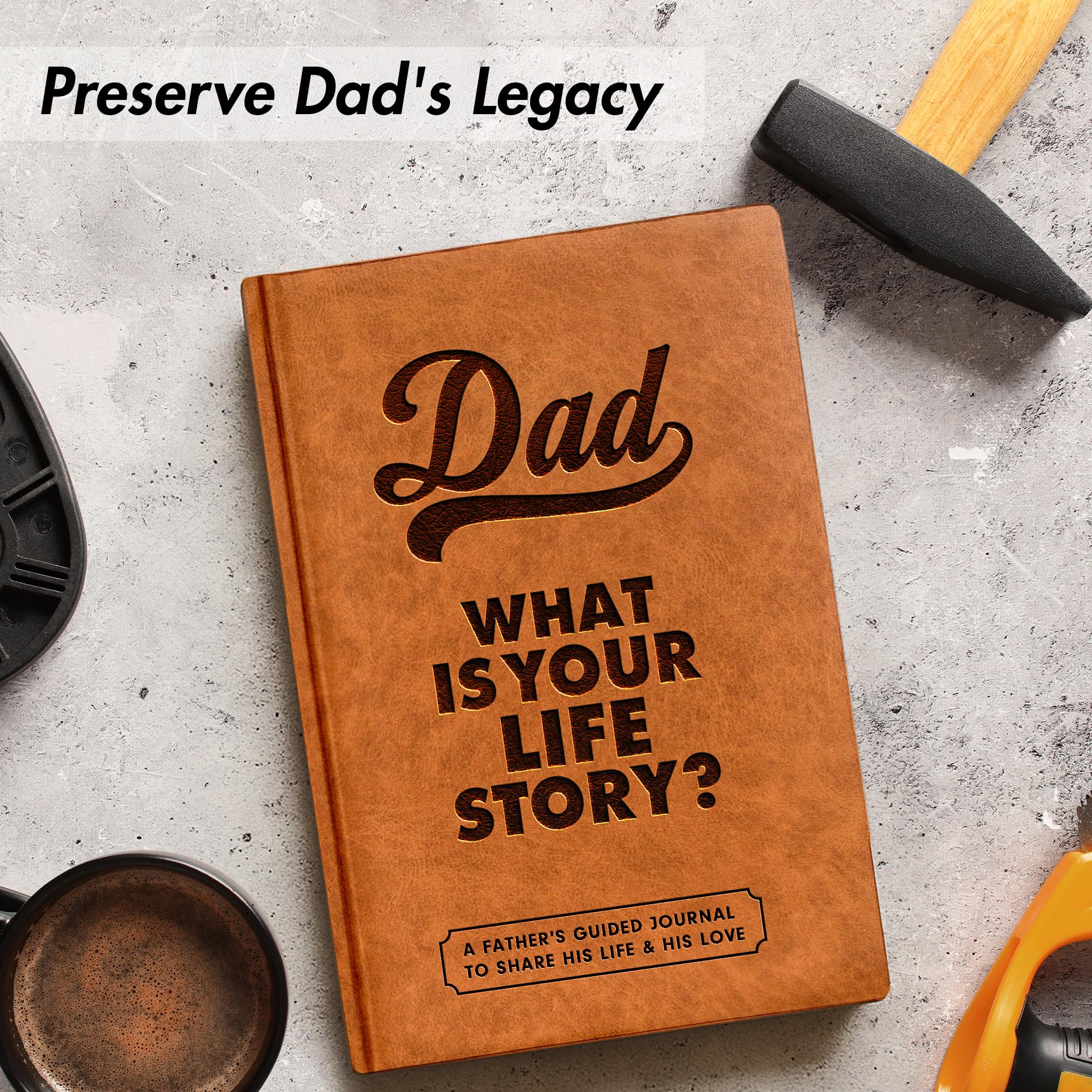 BRAVEBUG Dad Story Book 100+ questions, guiding conversations and family storytelling.