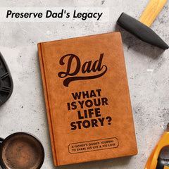 BRAVEBUG Dad Story Book 100+ questions, guiding conversations and family storytelling.