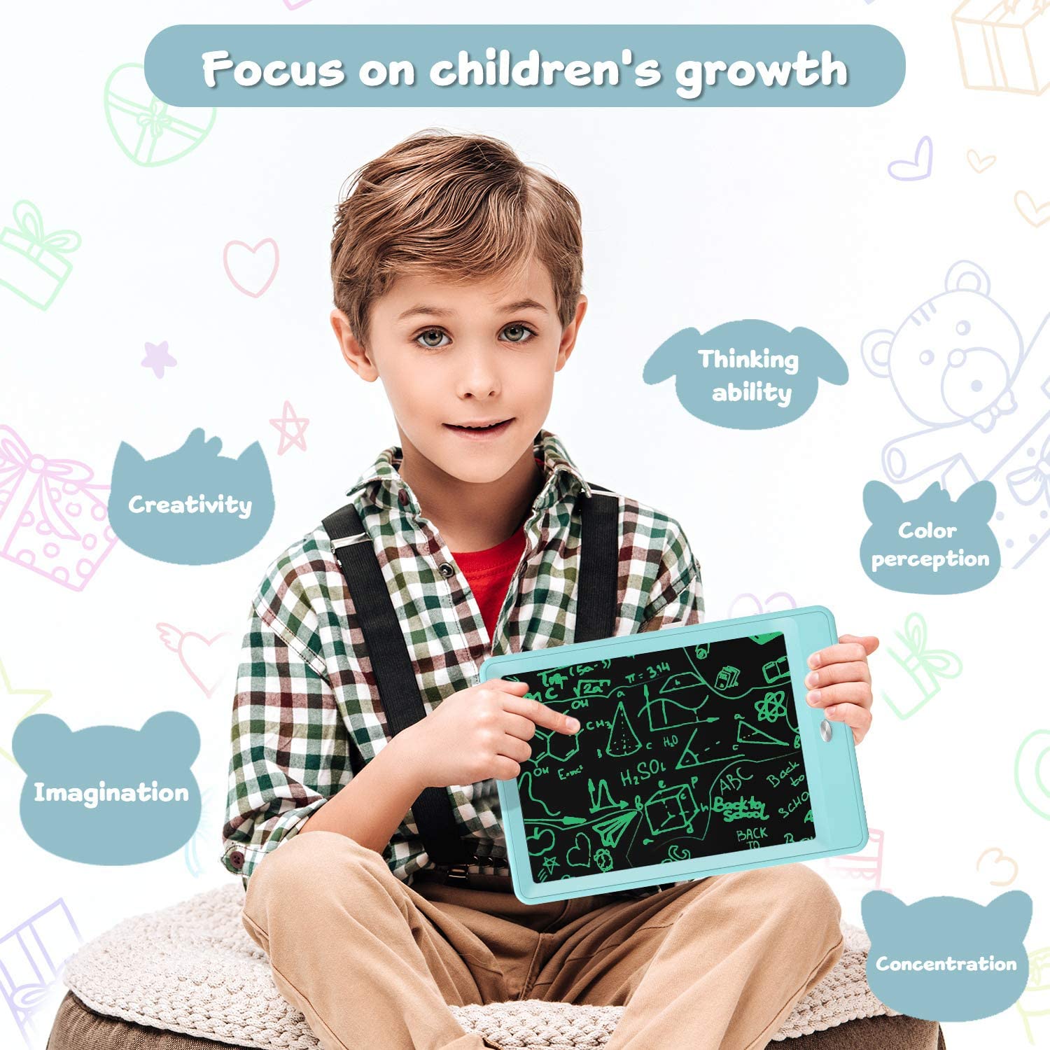 Bravokids 10-inch LCD writing tablet drawing surface for creative practice