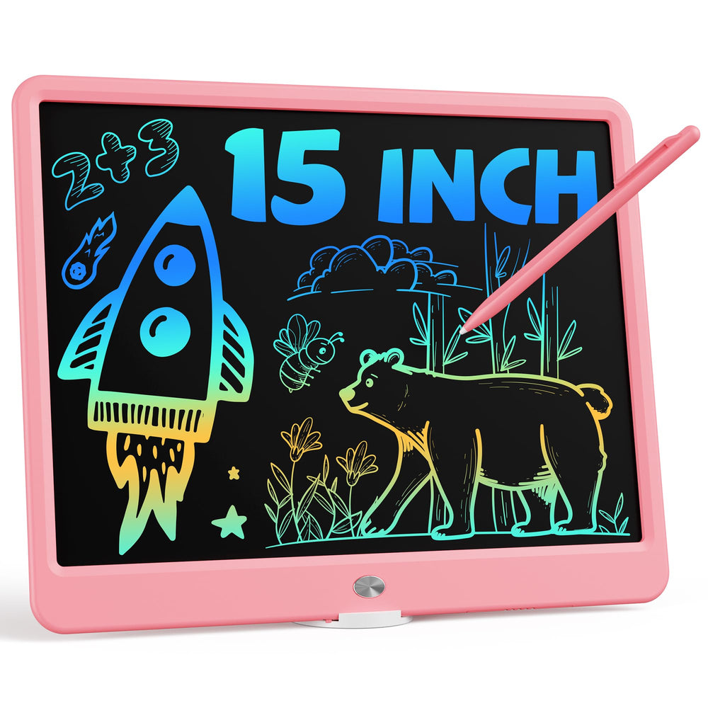 Bravokids 15-inch LCD writing tablet front view for kids with eye-friendly color display