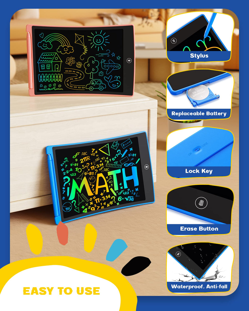 Bravokids durable plastic with rounded corners for safe play.