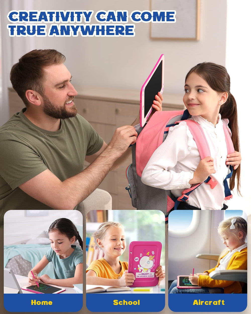 Bravokids tablet with a lockable battery cover for child safety