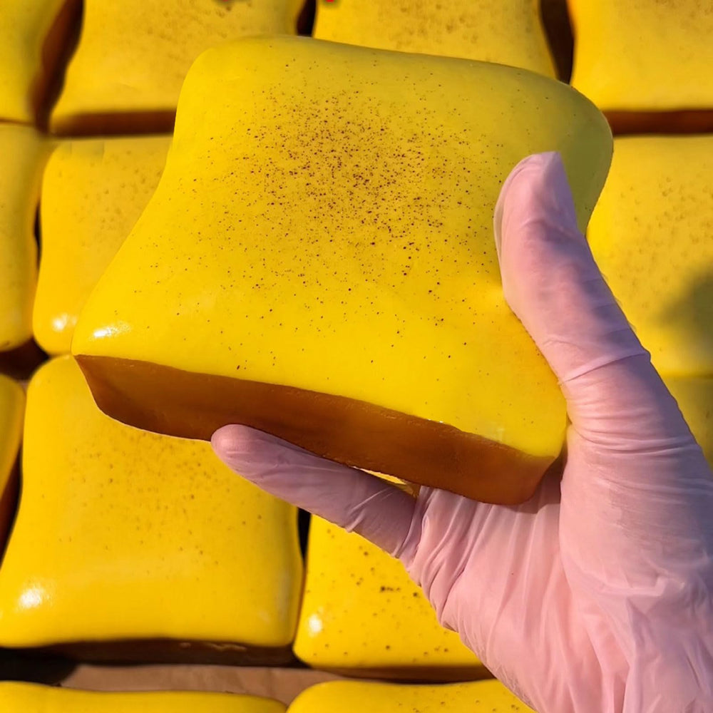 Bread Butter Squishy closeup showing soft texture for stress relief squeezes