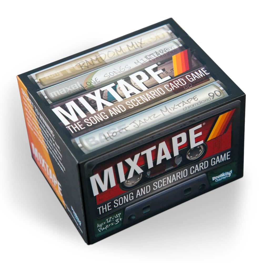 Breaking Games Mixtape card game setup ready for a cozy family night
