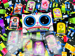 Sparkle Kitty box design shows portable, gift-ready packaging.