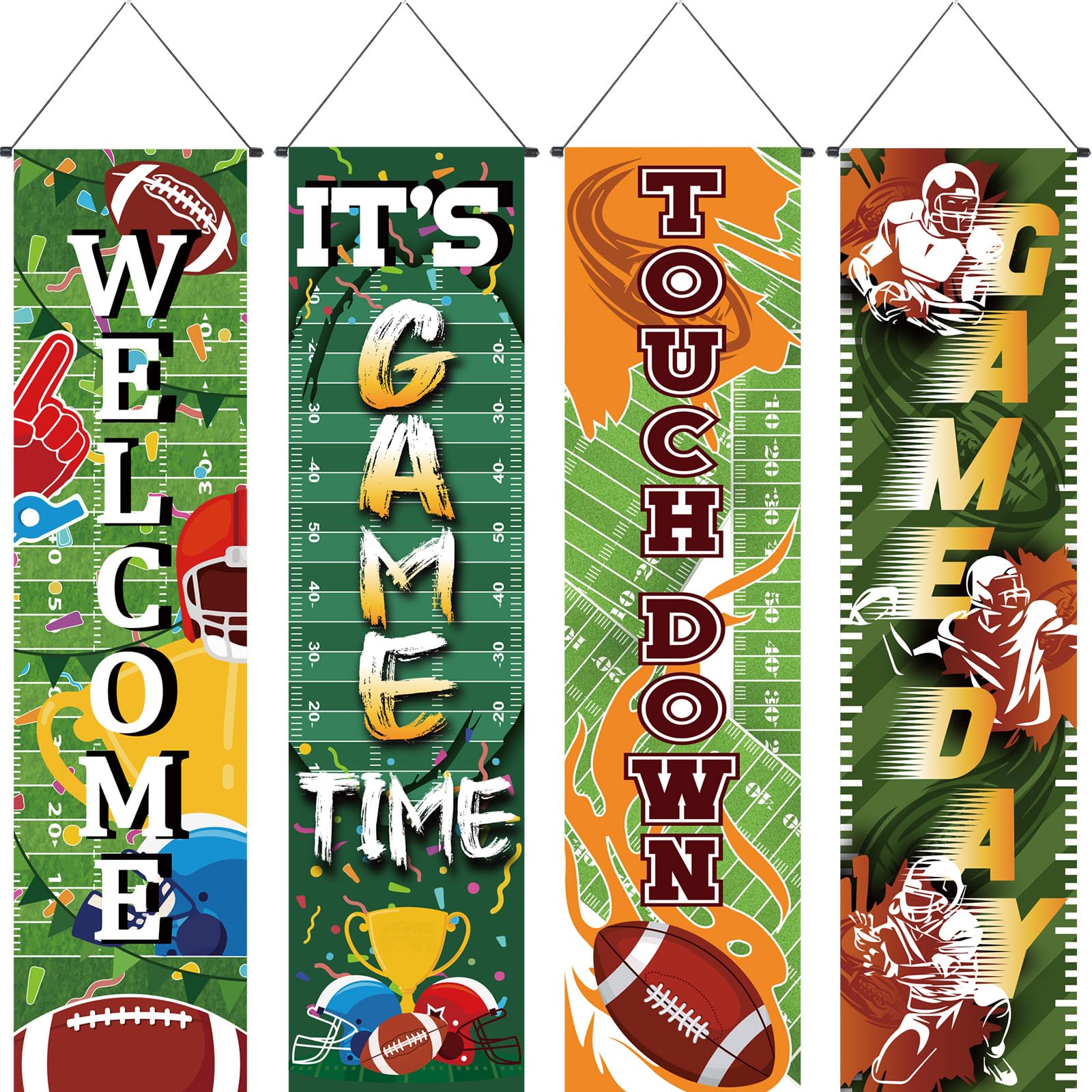 Breling football field backdrop banner 1 for vibrant game day wall decor.