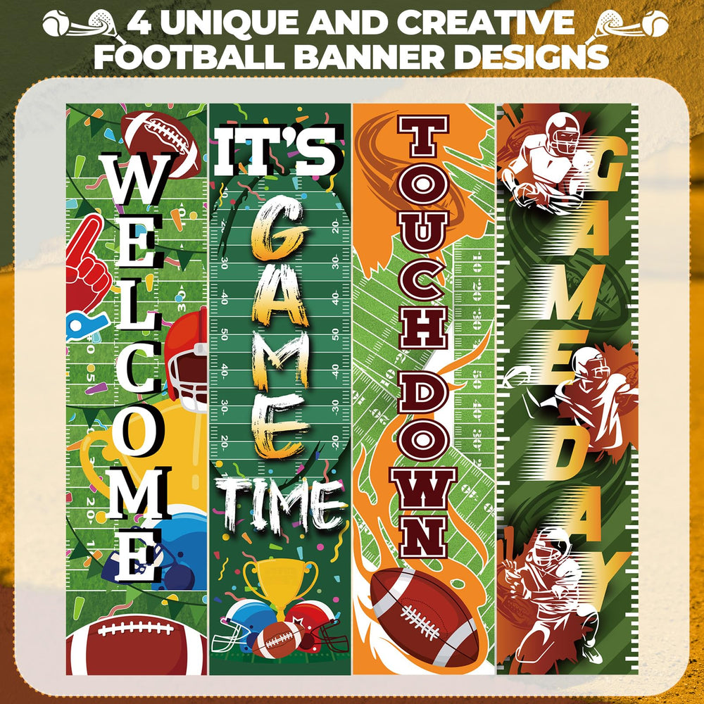 Breling football field backdrop banner 3 creates party backdrop on walls.