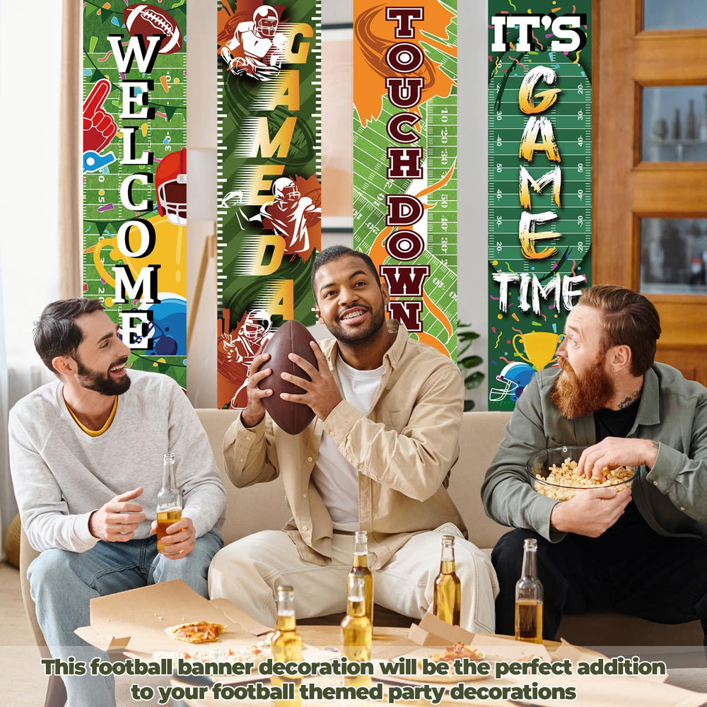 Breling football field backdrop banner 5 versatile for photos and celebrations.