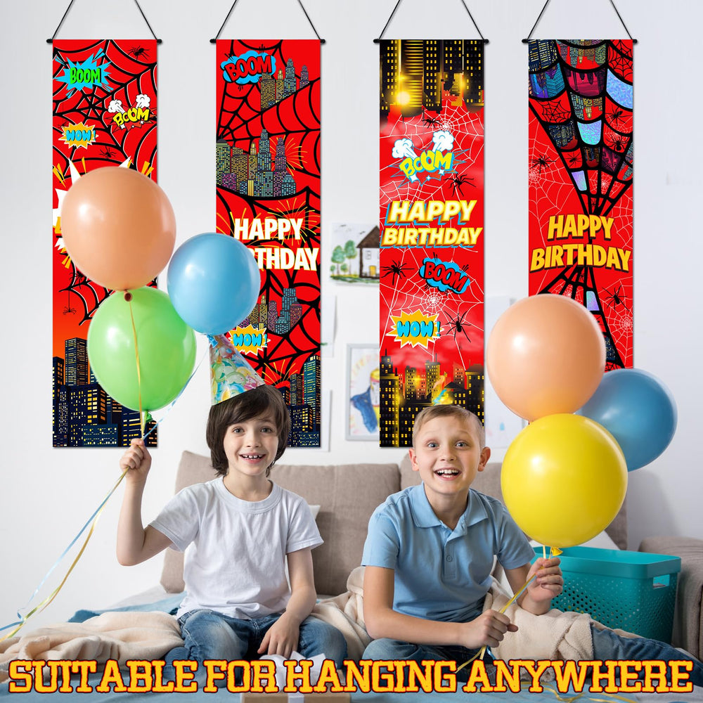 Breling spider web backdrop banner durable fabric reusable for future celebrations