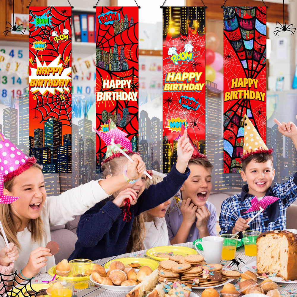 Breling spider web backdrop banner outdoor-setup adds festive touch to porch or garden