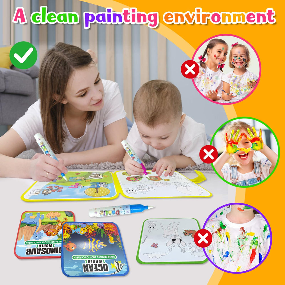 Bresdim water painting book animals theme boosts recognition and play