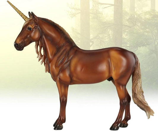 Breyer Cyrus Solana mane and tail enhance mythical look for shelf-worthy display.