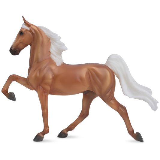 Breyer Freedom Series Palomino Saddlebred front view for lifelike pose and pretend riding